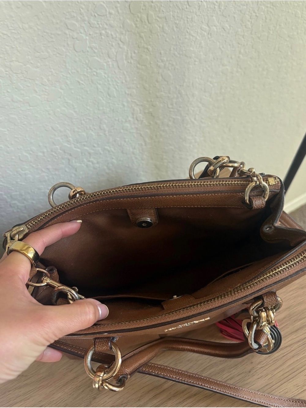 Coach Brown Leather Carryall - Picture 2 of 6
